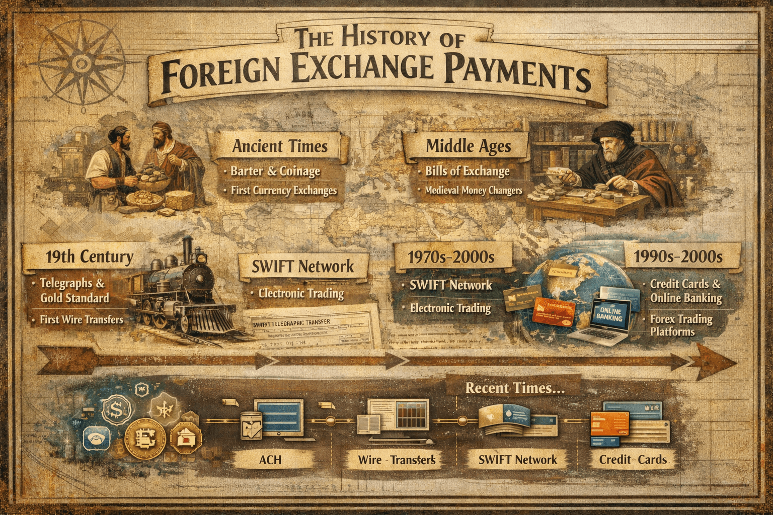 L'Histoire des Paiements en Devises Étrangères